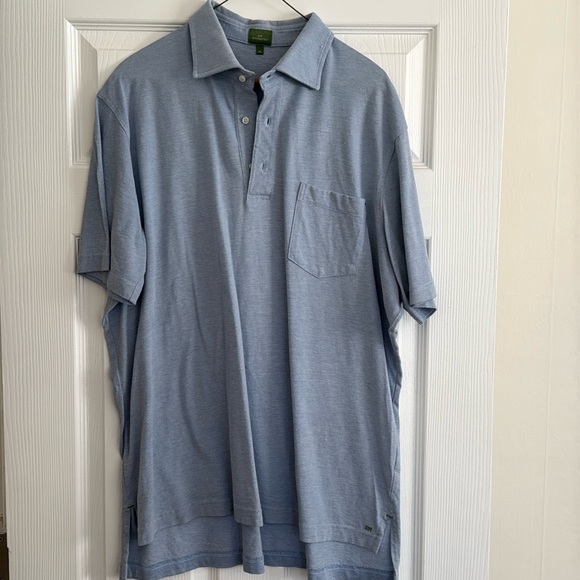 Sid Mashburn Men’s Used Short-Sleeved Polo in Pale Blue Pima Pique - Picture 1 of 4